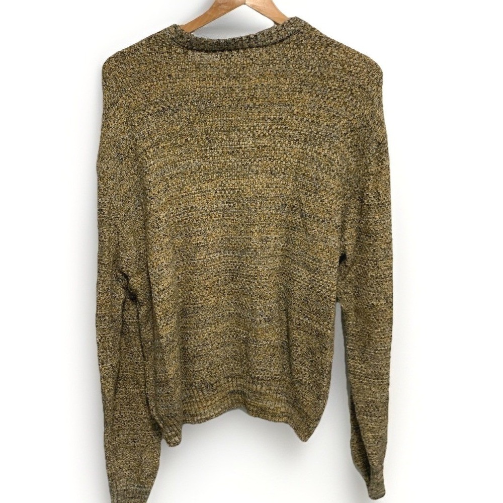 Cotton On Garments Sweater XL Marled‎ Mustard Yellow Textured Crewneck Knit Top - Picture 2 of 9